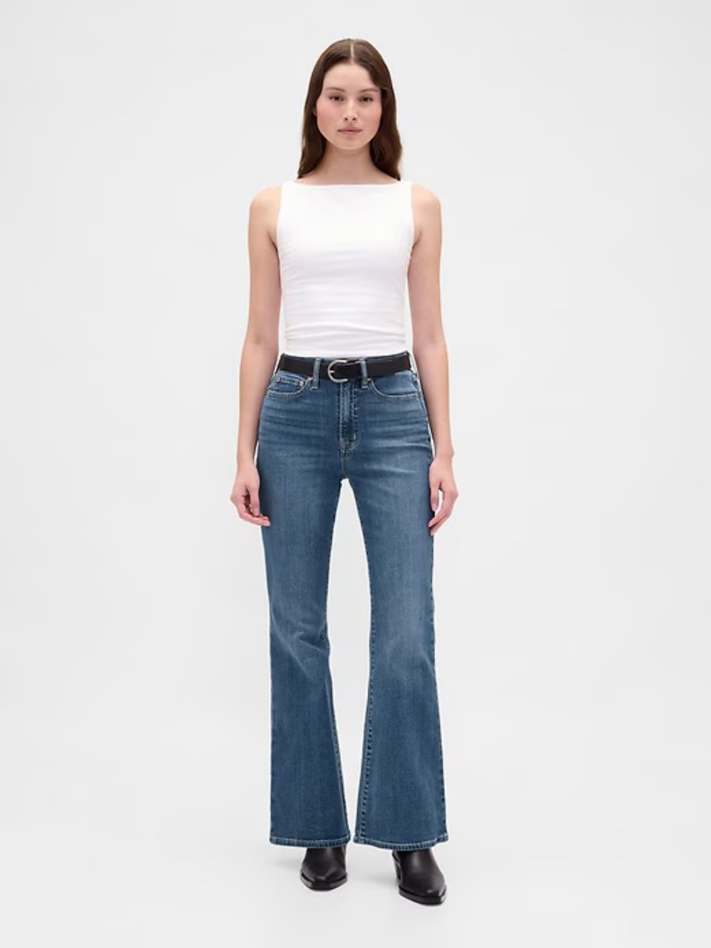 High rise 70s flair jeans